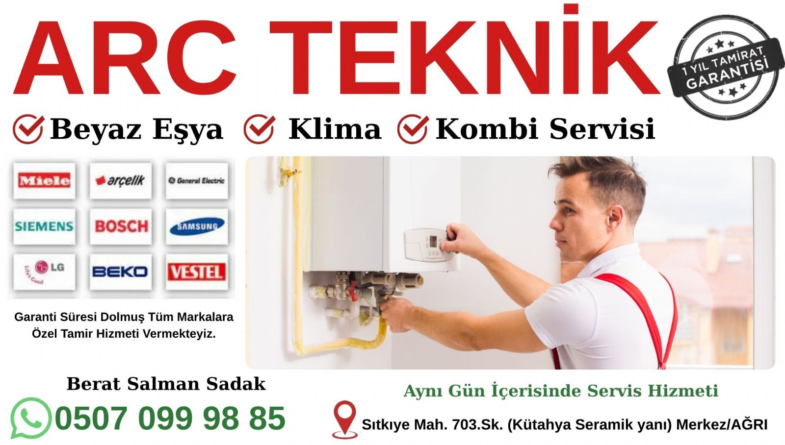 Ağrı Kombi Servisi